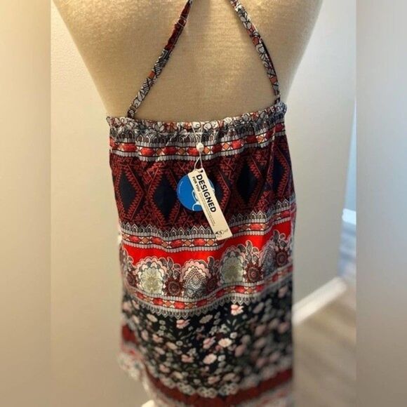 NWT Cupshe Floral Paisley Spaghetti Criss Cross Strap, Mini Sundress - Size XL - Picture 12 of 16